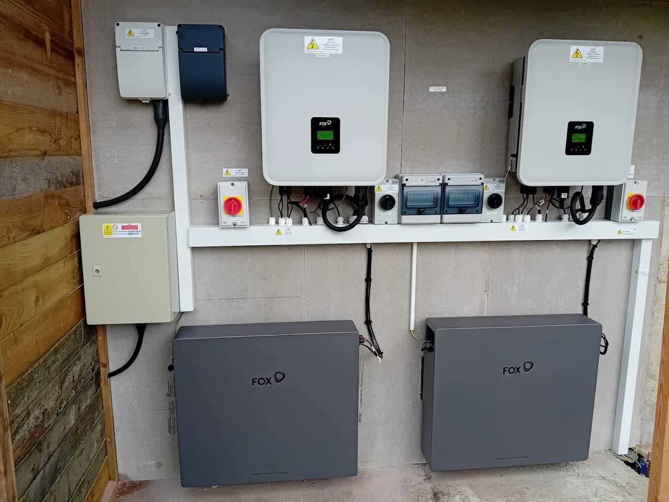 Battery backup system at the Trelech Carmarthenshire renewable installation